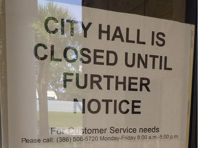 City Hall Sign Closed